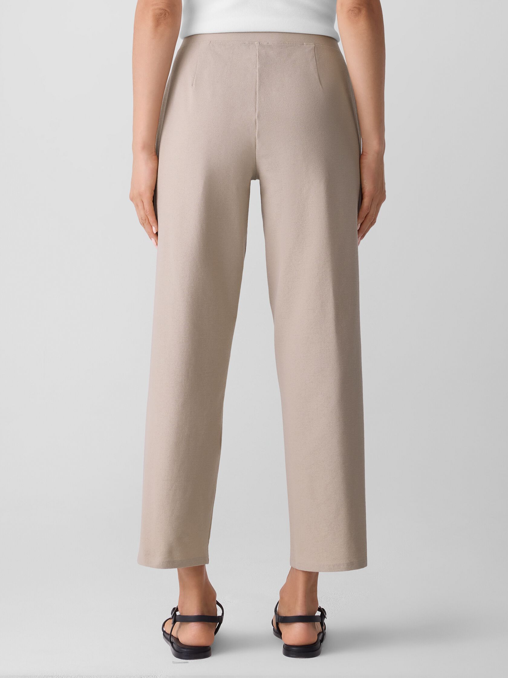 Washable Stretch Crepe Straight Pant