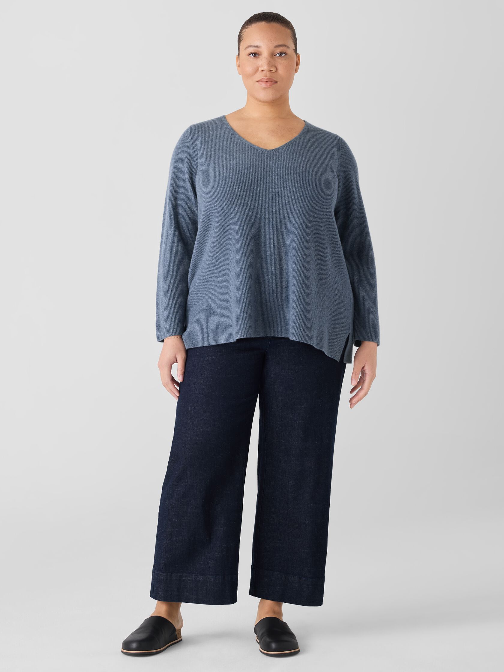 Italian Cashmere V-Neck Top