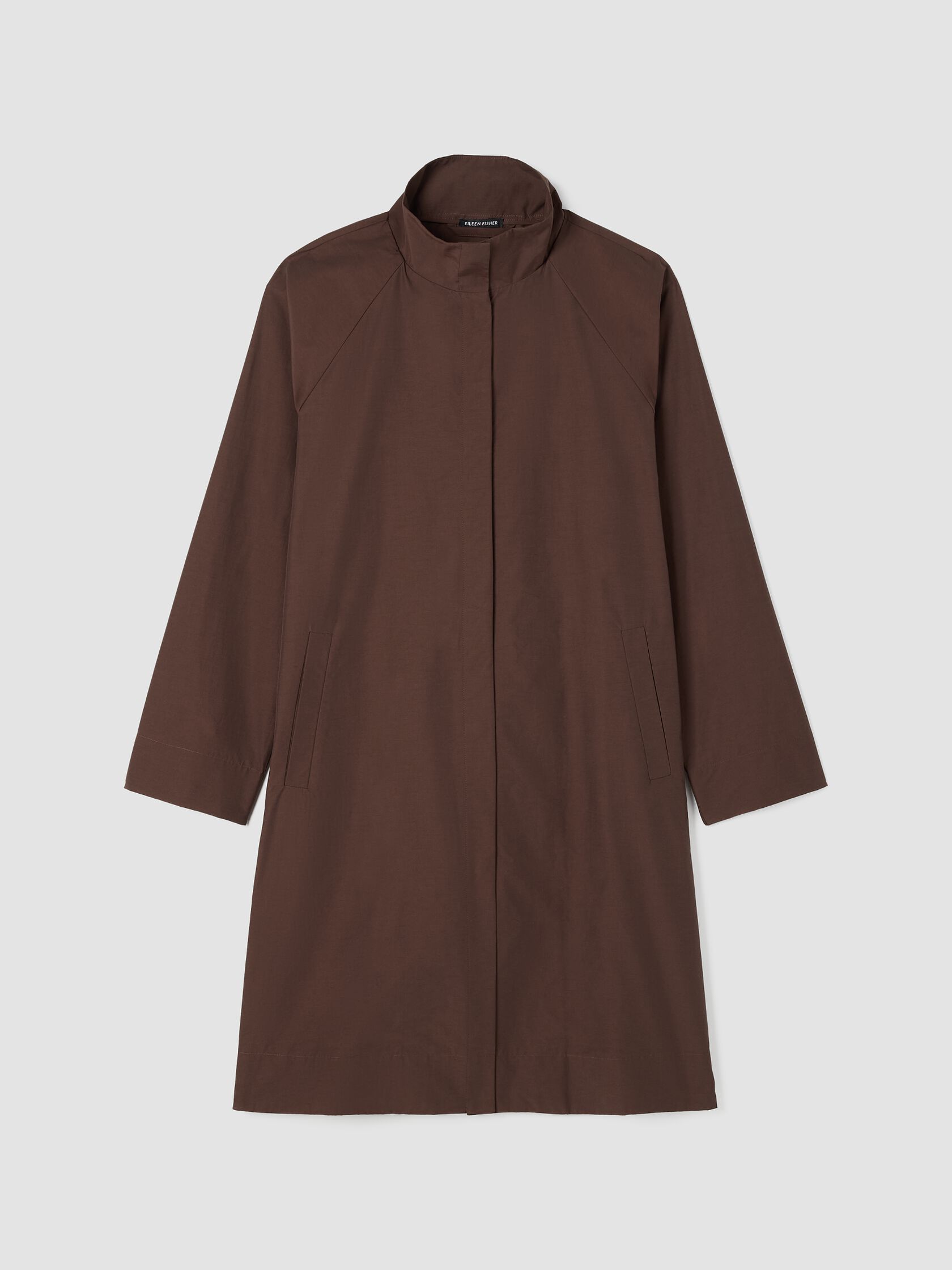 Light Cotton Nylon Stand Collar Coat