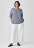 Organic Linen Cotton Jewel Neck Box-Top