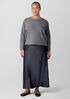 Fine Felted Wool Crew Neck Short Top in Regenerative Wool