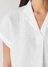 Organic Handkerchief Linen Notch Collar Top