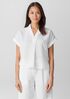 Organic Handkerchief Linen Notch Collar Top