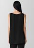 Silk Georgette Crepe Ballet Neck Long Tank