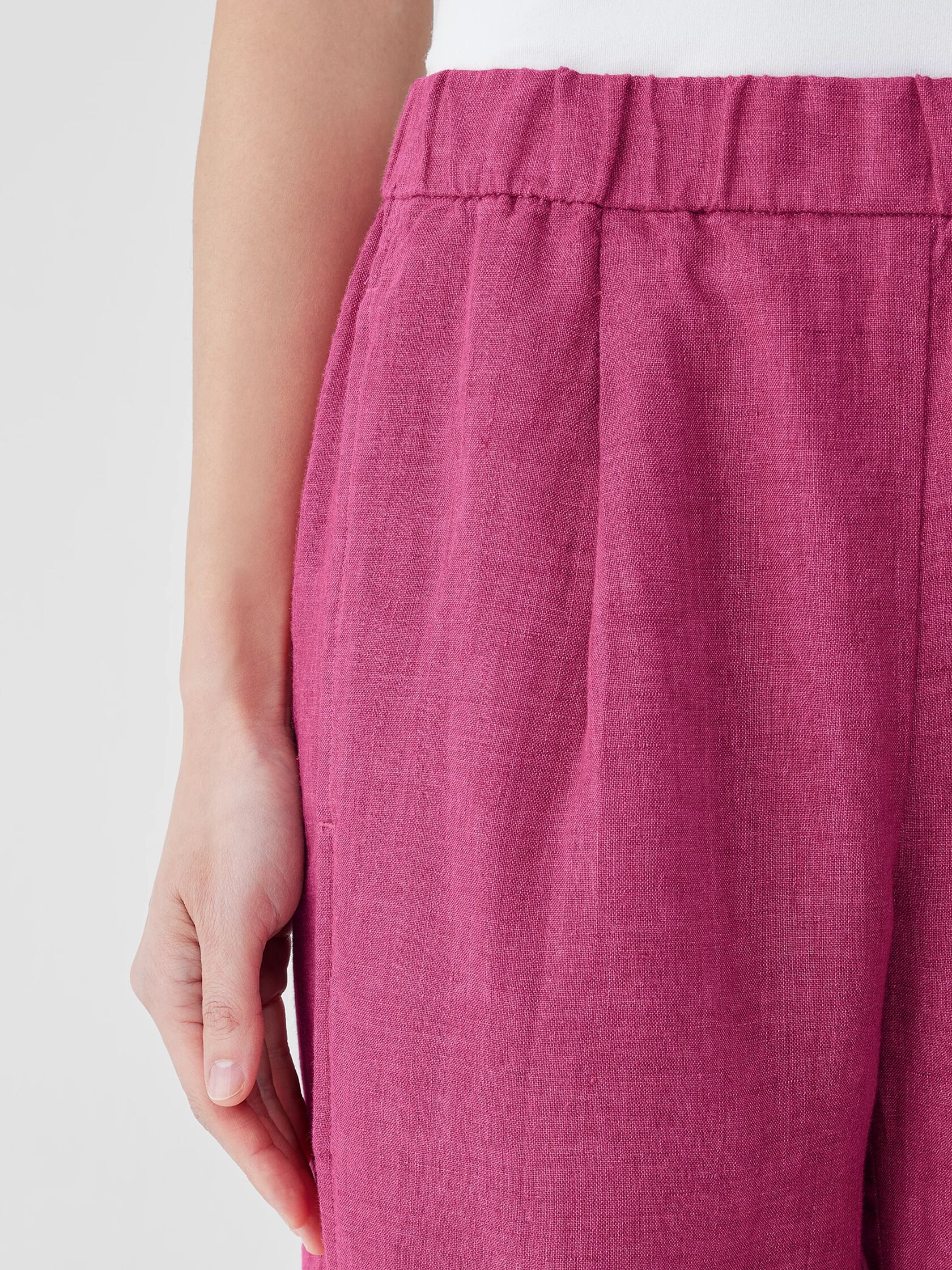 Washed Organic Linen Délavé Lantern Pant