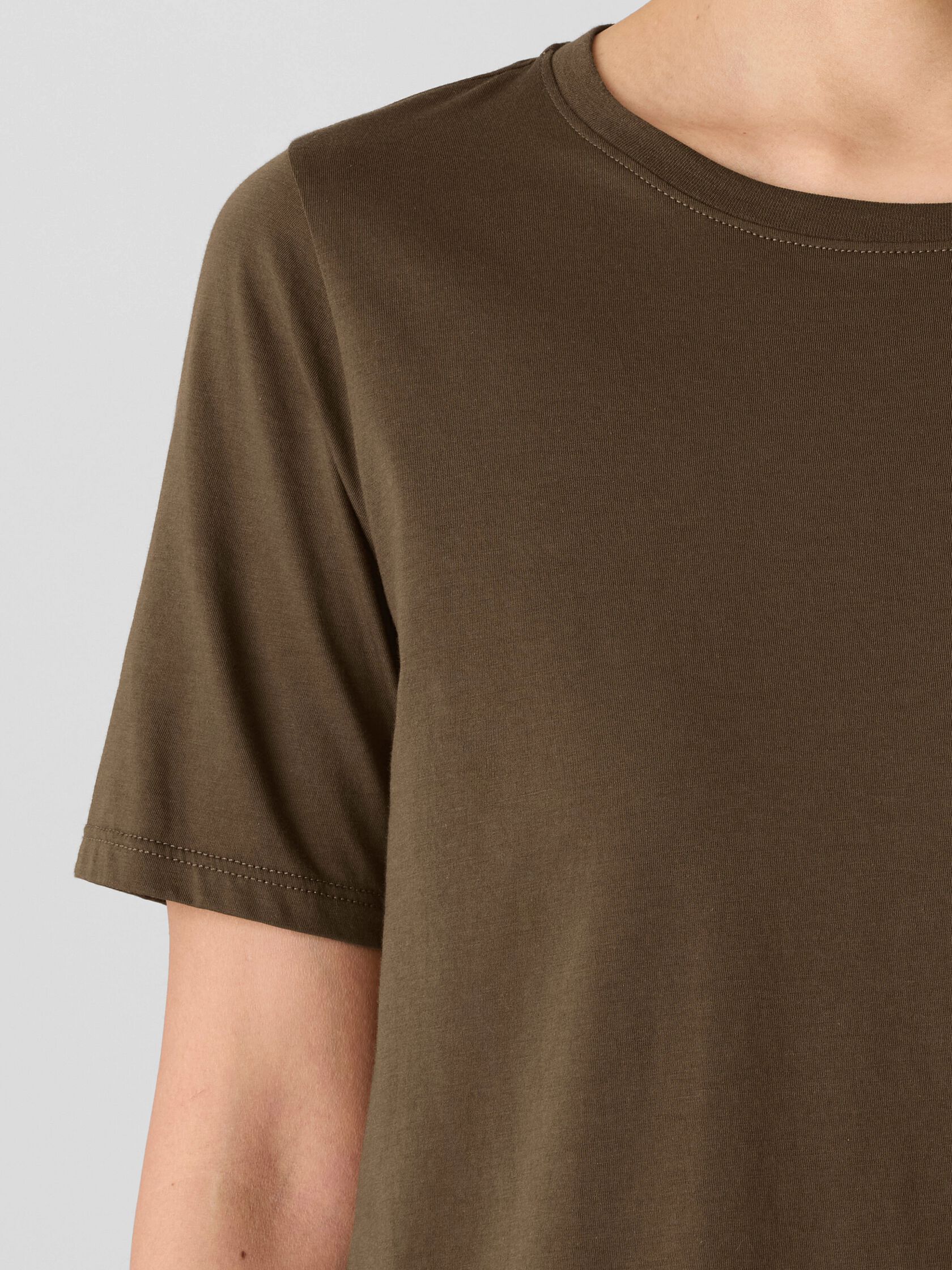 Organic Pima Cotton Jersey Round Neck Tee