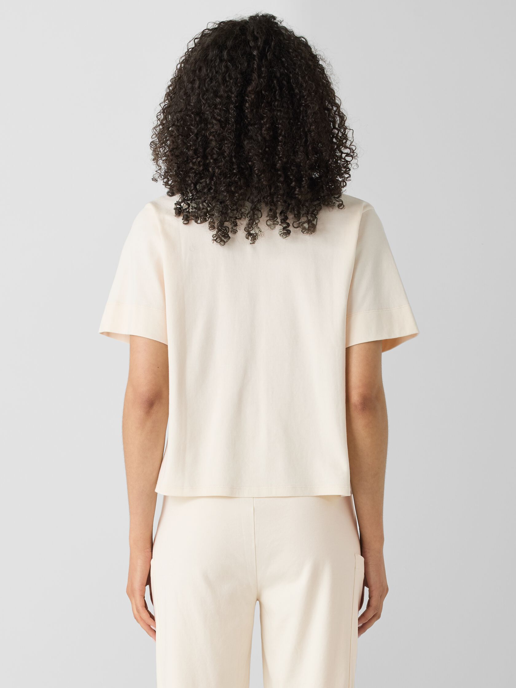 Organic Cotton Interlock Notch Collar Sleep Shirt