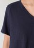 Organic Cotton Slubby Jersey V-Neck Tee