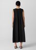 Washed Organic Cotton Poplin Round Neck Dress