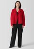 Lightweight Boiled Wool Motorcycle Jacket in Regenerative Wool