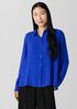 Silk Georgette Crepe Classic Collar Shirt