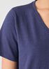 Organic Cotton Slubby Jersey V-Neck Tee
