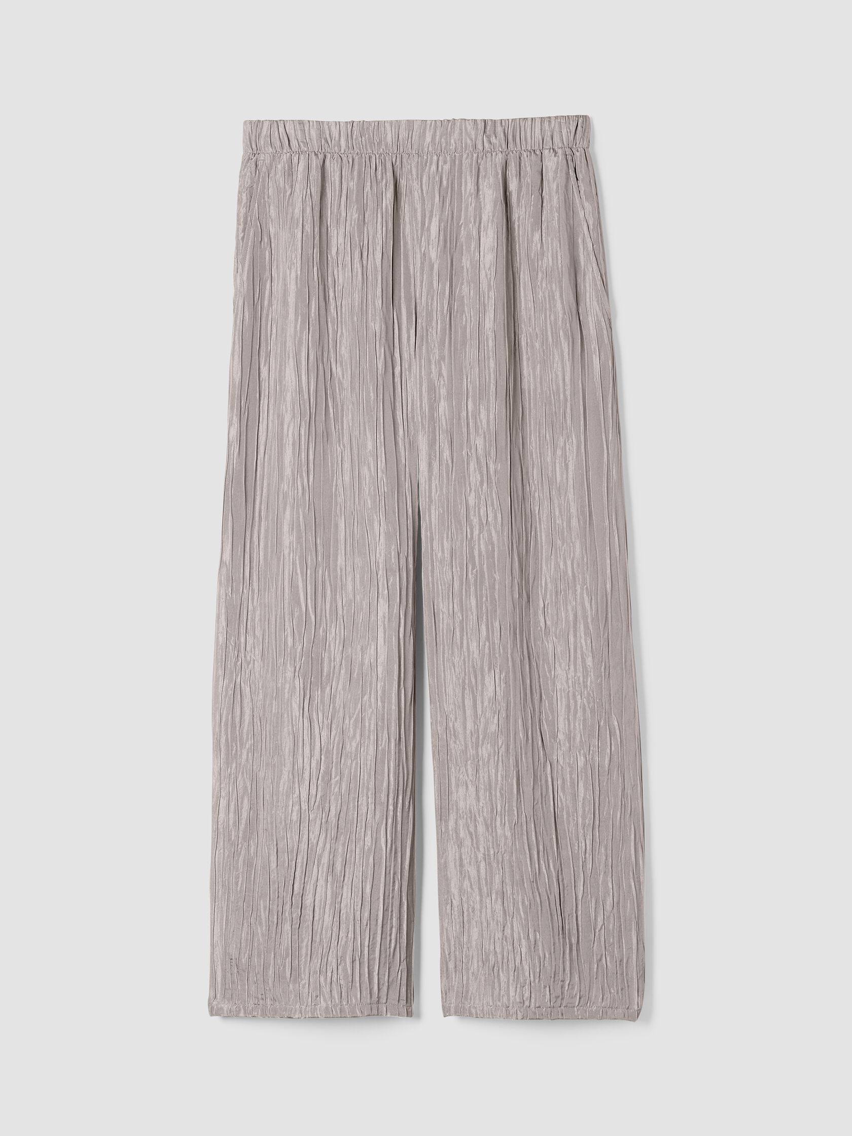 Textured Silk Jacquard Wide-Leg Pant