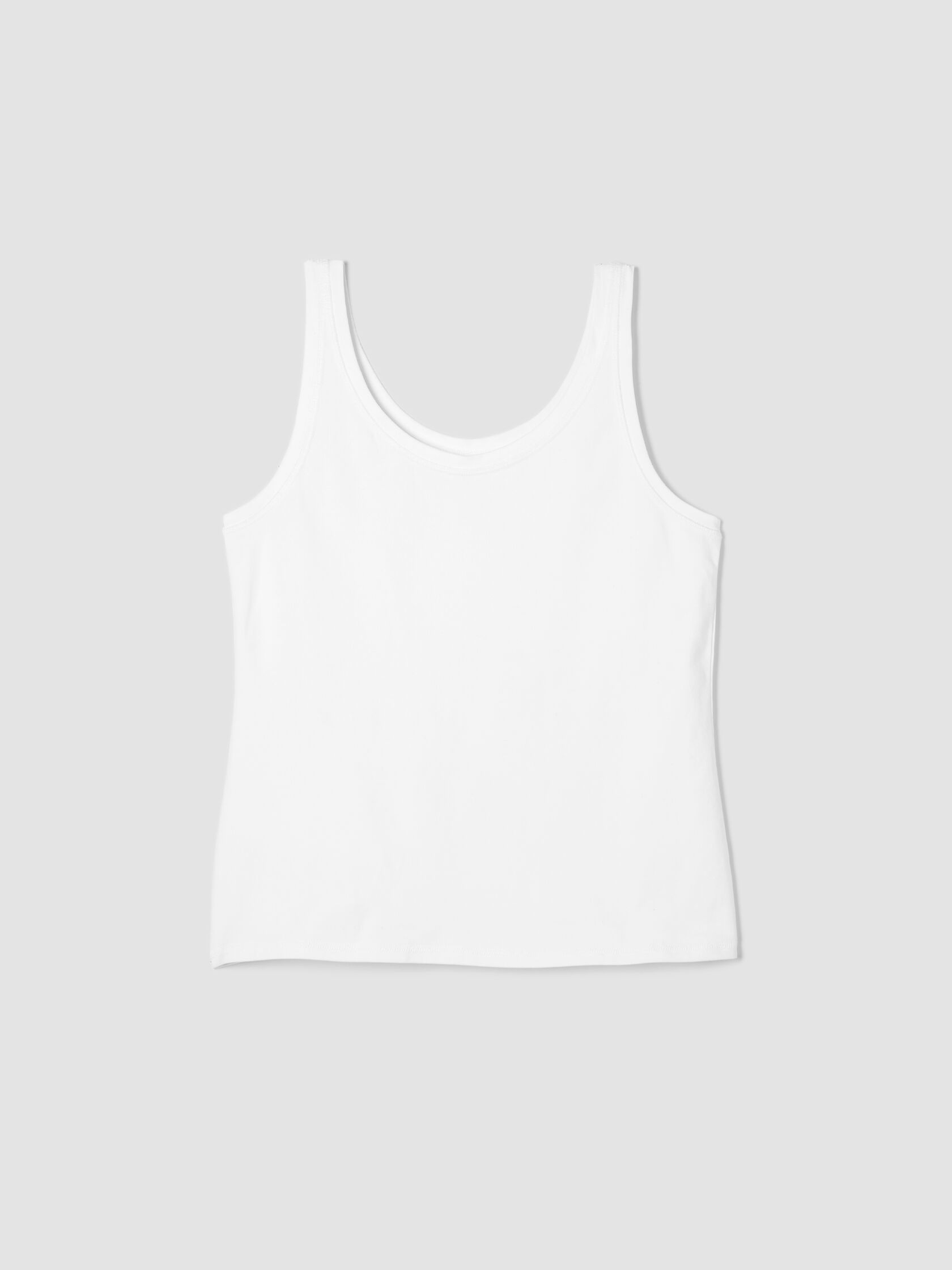 Pima Cotton Stretch Jersey Scoop Neck Tank
