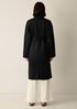 Lustrous Wool High Collar Coat