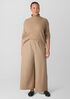 Felted Wool Jersey Wide-Leg Pant