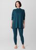 Cozy Brushed Terry Mock Neck Long Top