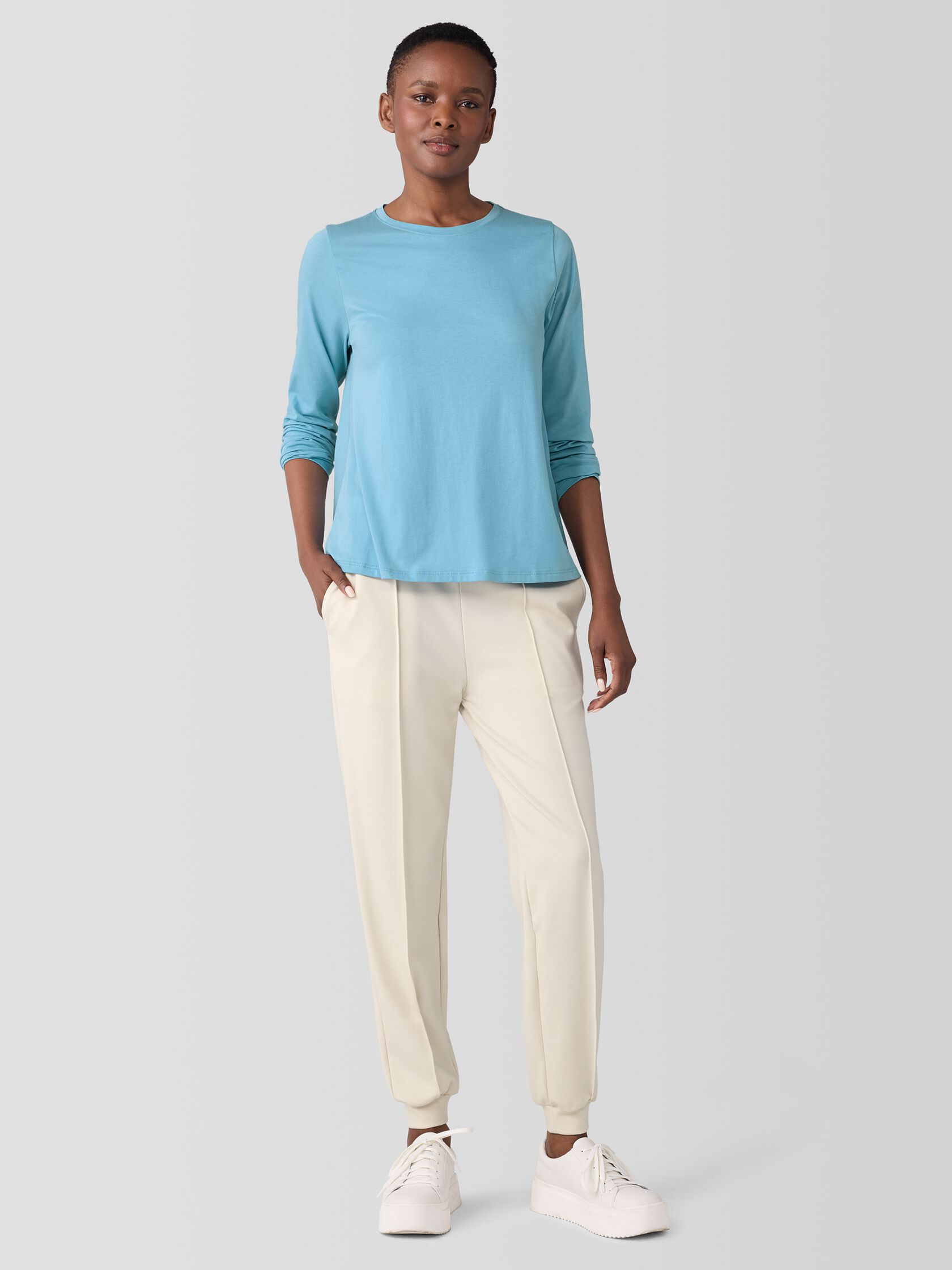 Organic Pima Cotton Jersey Long-Sleeve Tee