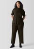 Textured Stretch Rib Mock Neck Top