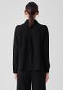 Woven Plissé Classic Collar Shirt