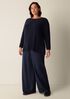 Chenille Blend Jewel Neck Top