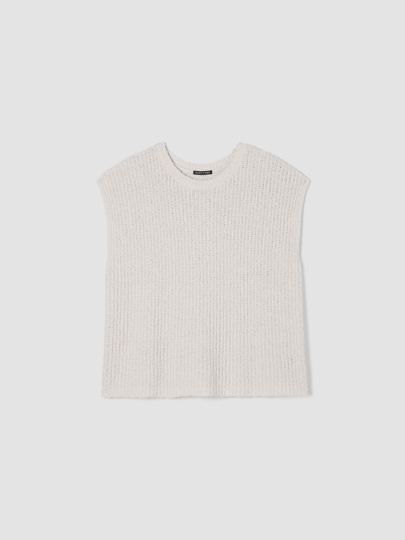 Cotton Fluff Crew Neck Vest