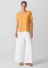 Organic Cotton Slubby Jersey V-Neck Tee