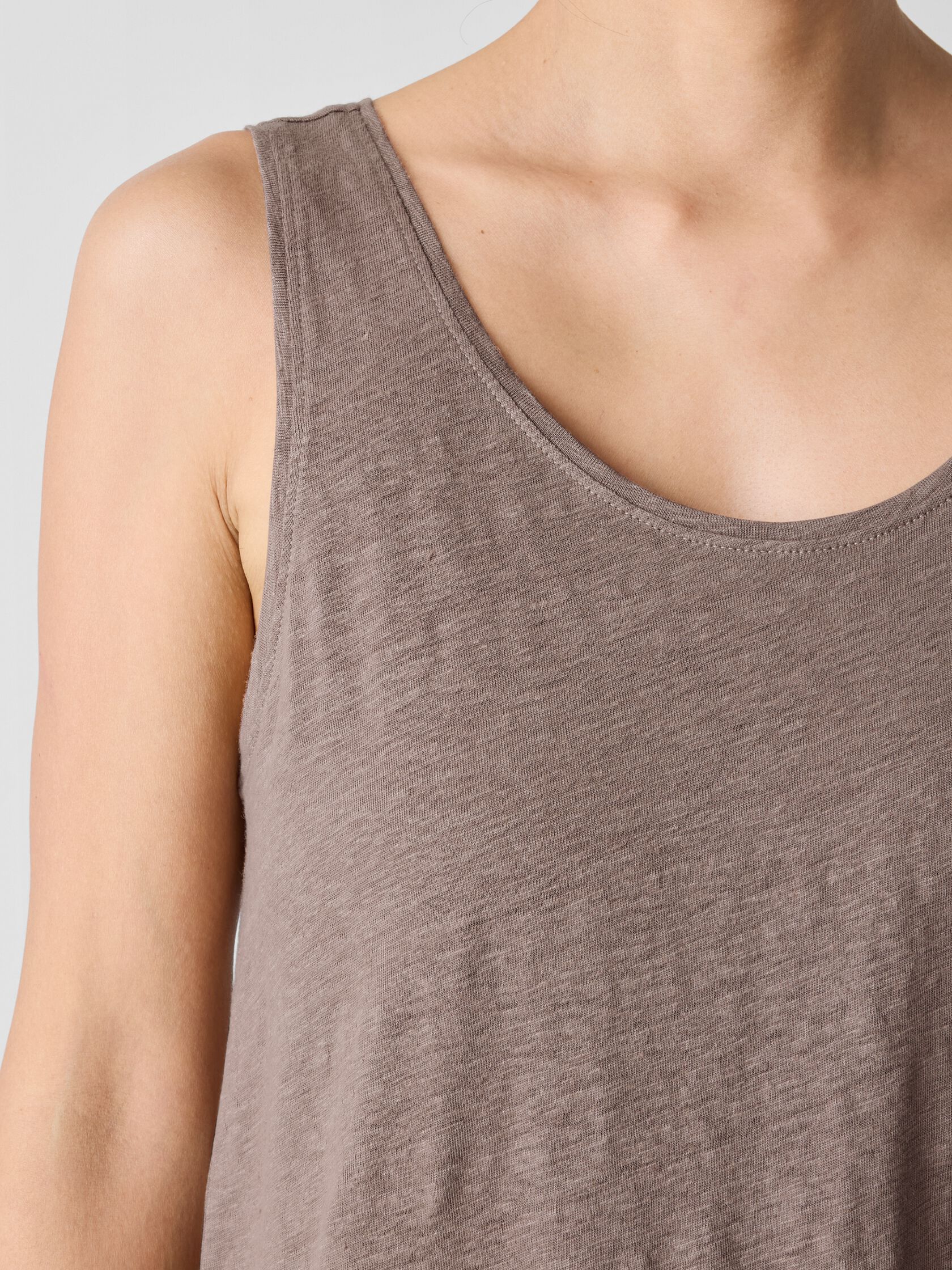Organic Linen Jersey Scoop Neck Tank