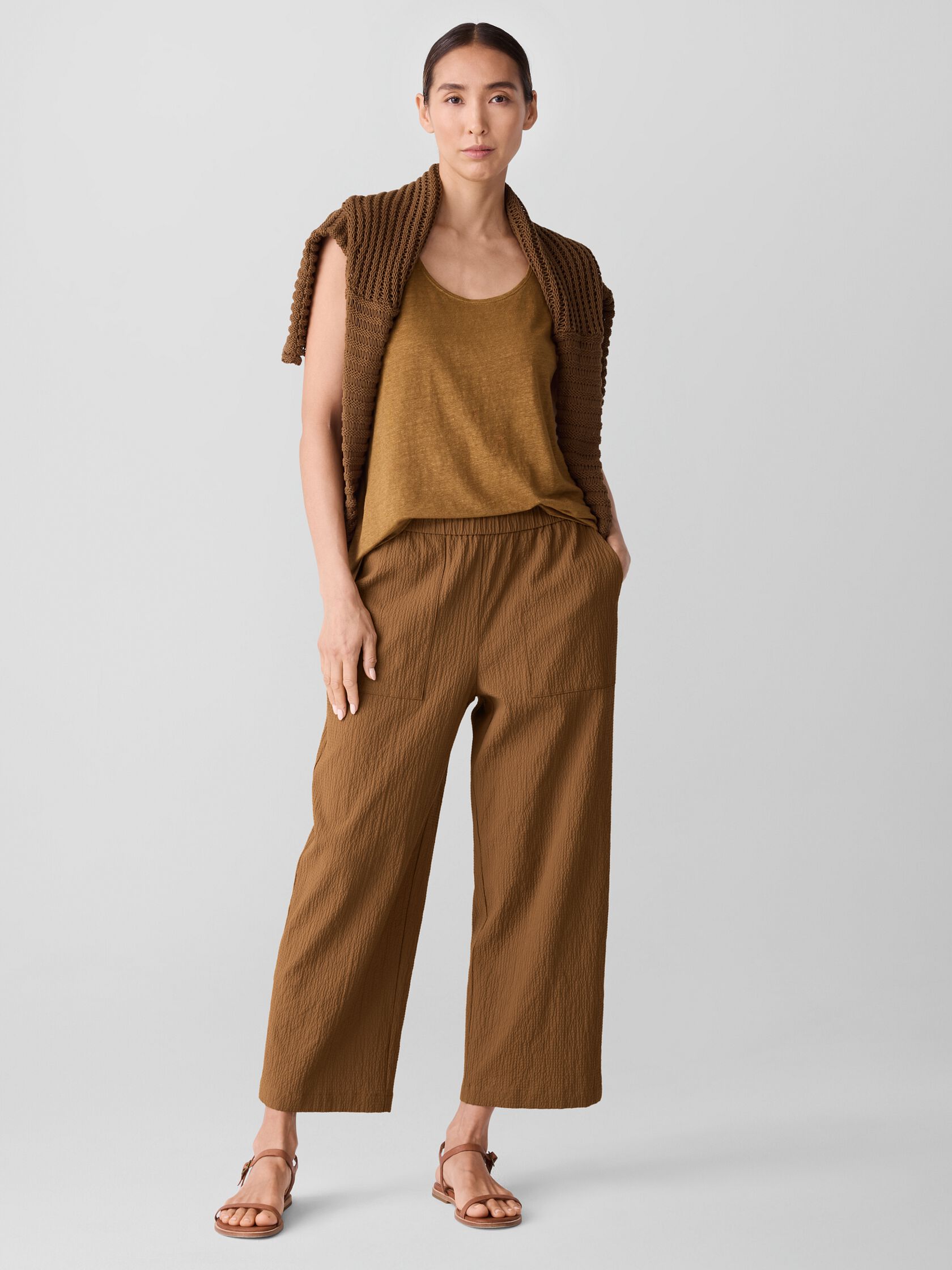 Organic Linen Jersey Scoop Neck Tank