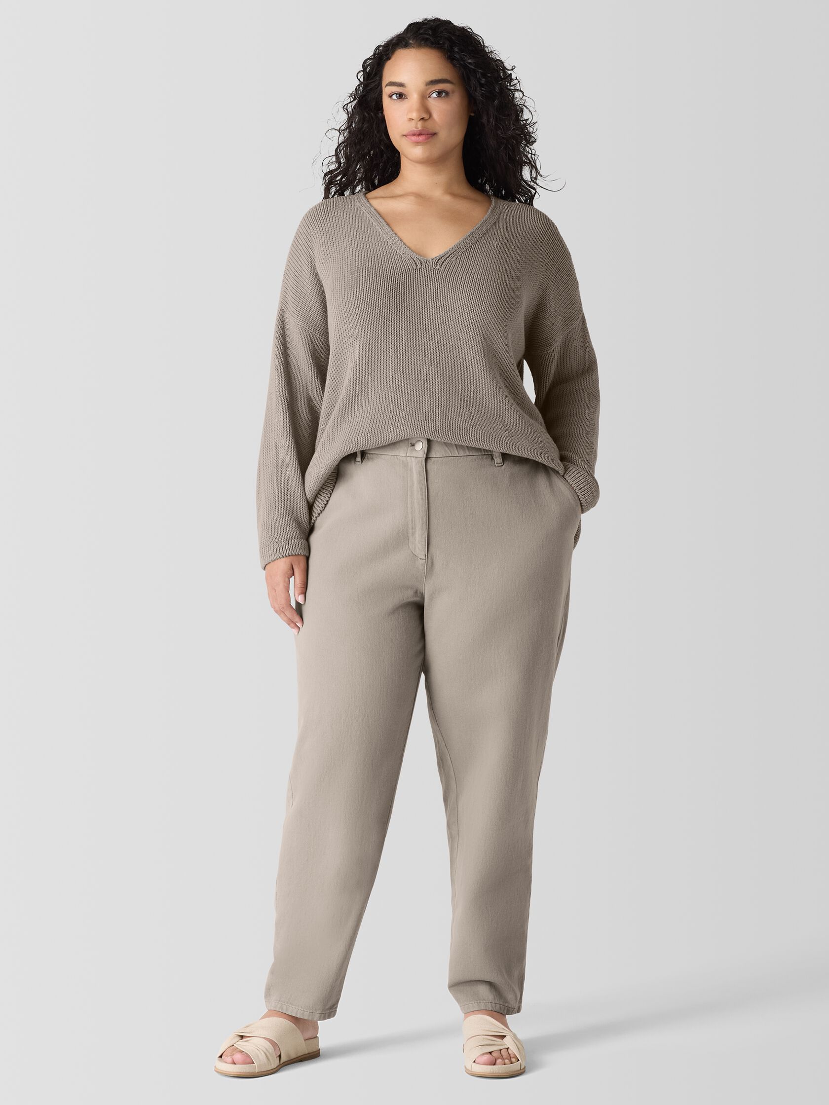 Garment-Dyed Utility Organic Cotton Tapered Pant