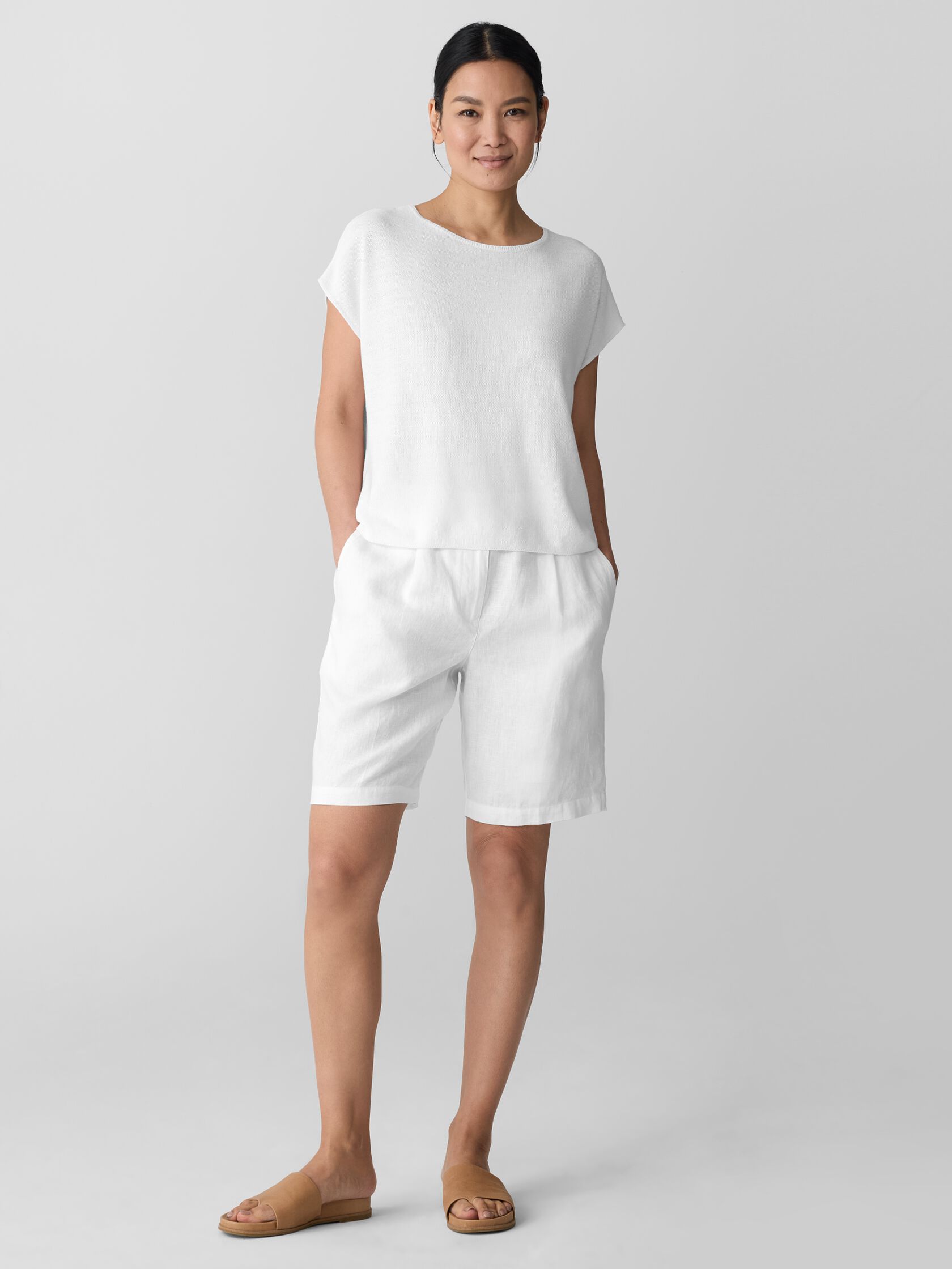 Organic Linen Cotton Square Top