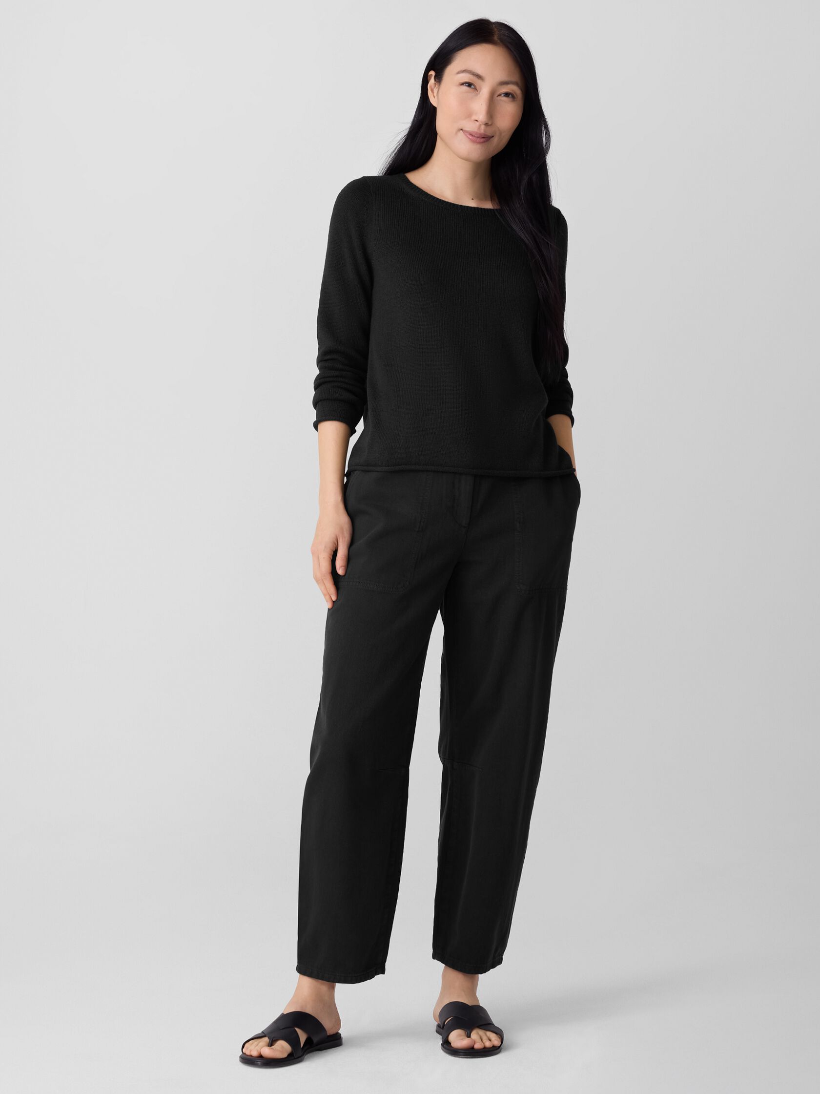 Peruvian Cotton Blend Bateau Neck Top
