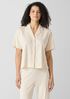 Organic Cotton Interlock Notch Collar Sleep Shirt