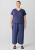 Organic Cotton Slubby Jersey V-Neck Tee