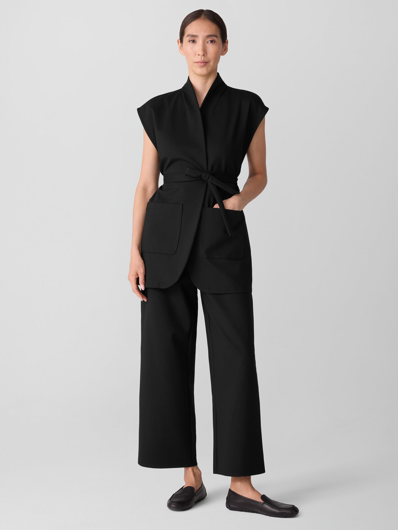 Washable Flex Ponte Wide-Leg Pant