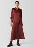 Stretch Silk Charmeuse Classic Collar Shirt