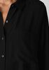 Silk Georgette Crepe Classic Collar Long Shirt