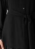 Sheer Silk Georgette Belted Shirt
