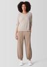 Organic Cotton Chenille Jewel Neck Top
