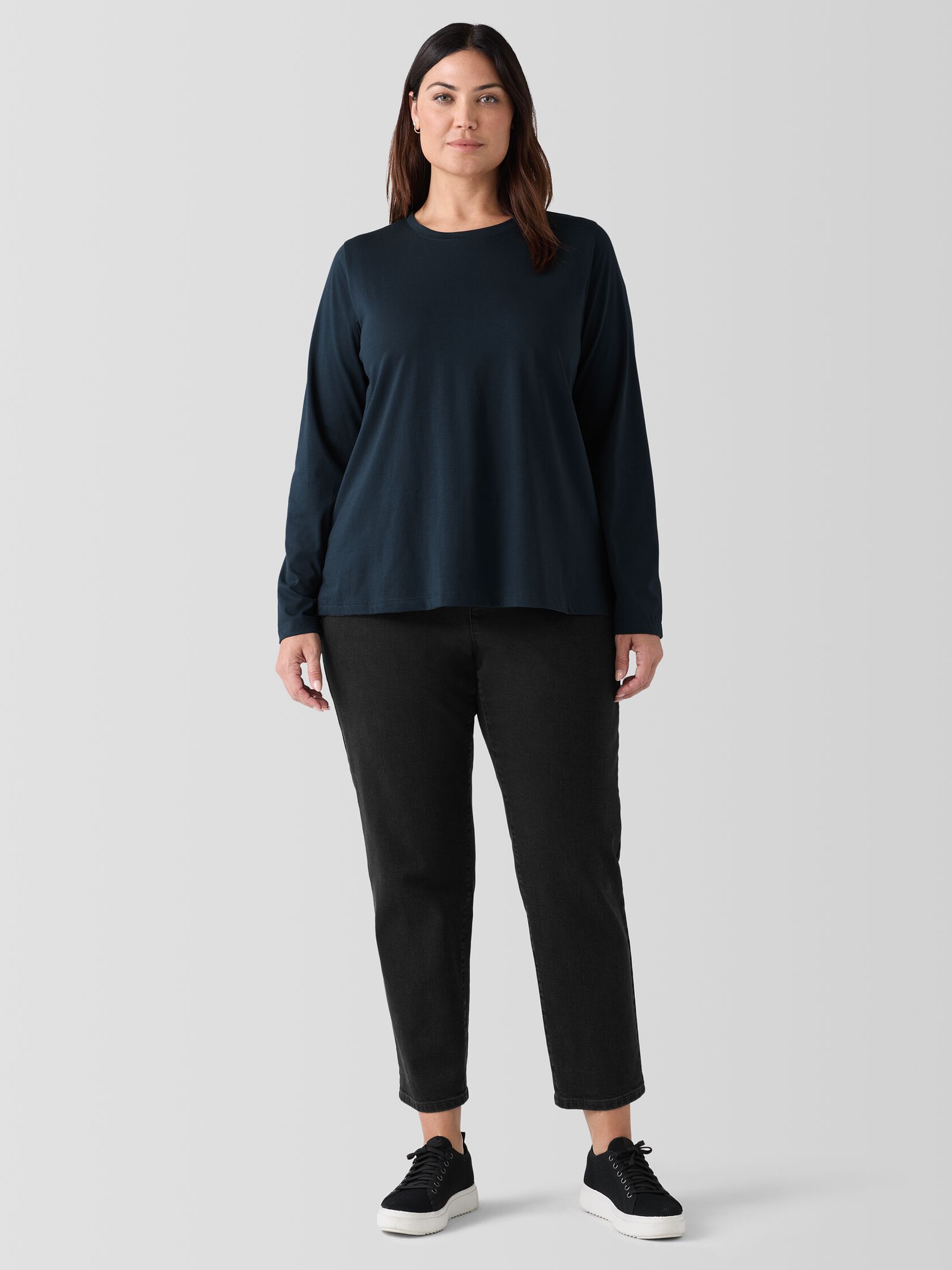 Organic Pima Cotton Jersey Long-Sleeve Tee