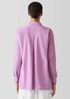Washed Organic Cotton Poplin Stand Collar Top