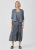 Organic Linen Cotton Airy Tuck Cropped Cardigan