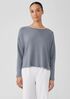 Organic Linen Cotton Jewel Neck Box-Top