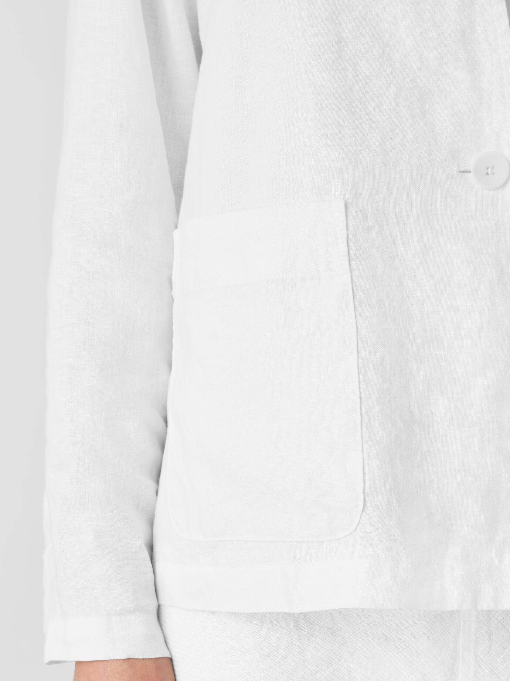 Organic Linen High Collar Jacket