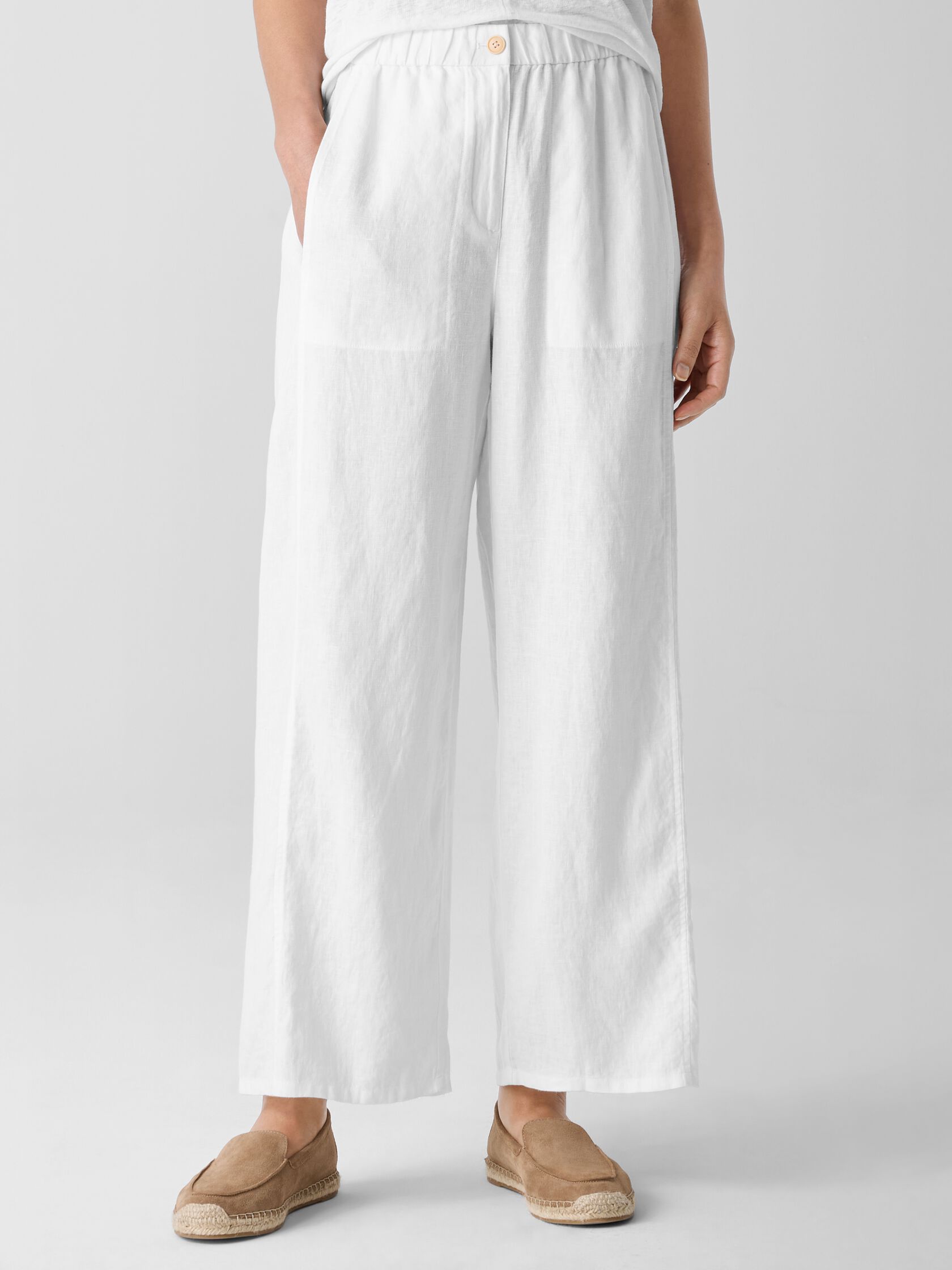 Organic Linen Wide-Leg Trouser Pant