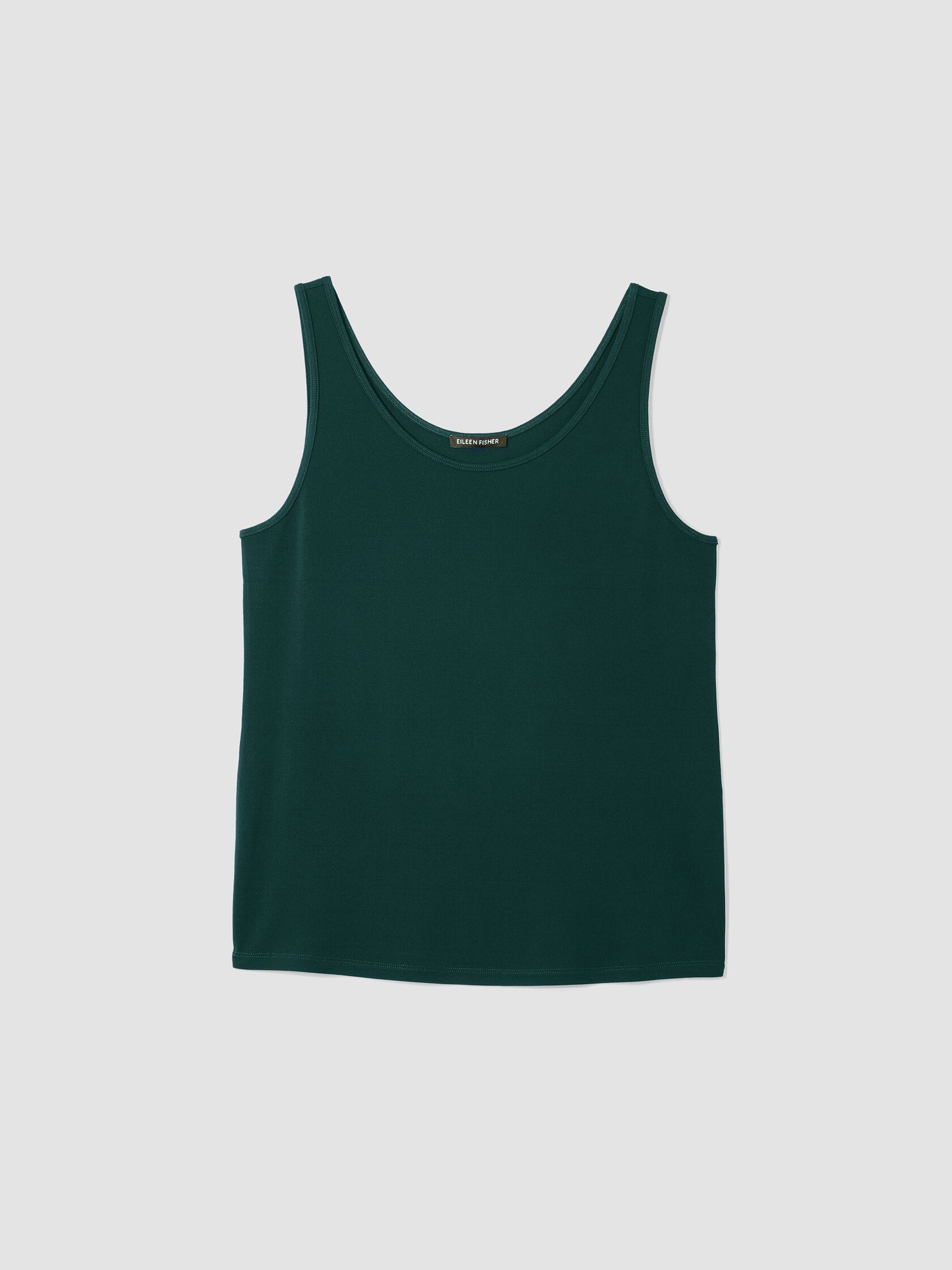 Stretch Silk Jersey Scoop Neck Tank