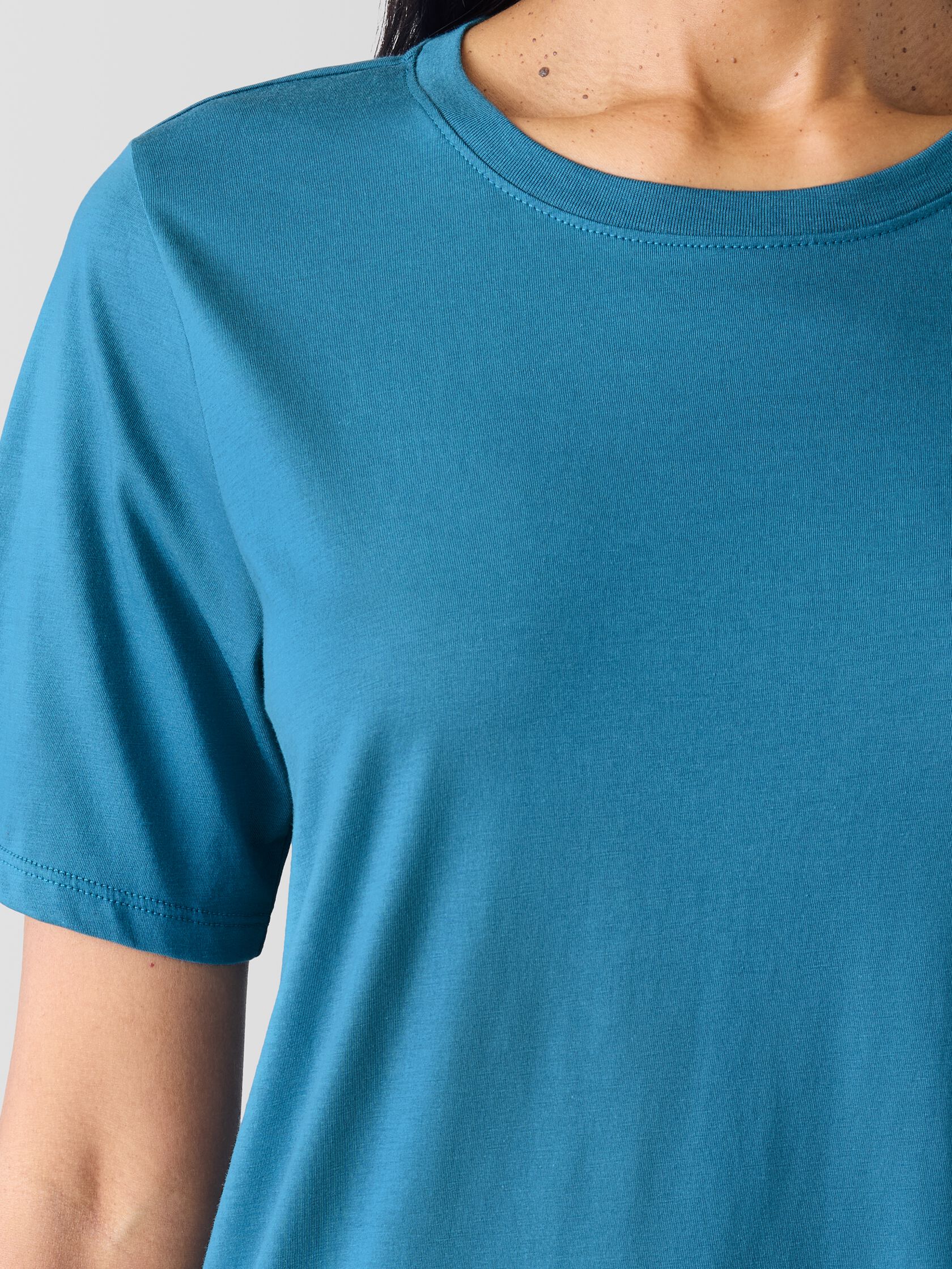 Organic Pima Cotton Jersey Round Neck Tee