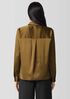 Stretch Silk Charmeuse Classic Collar Shirt