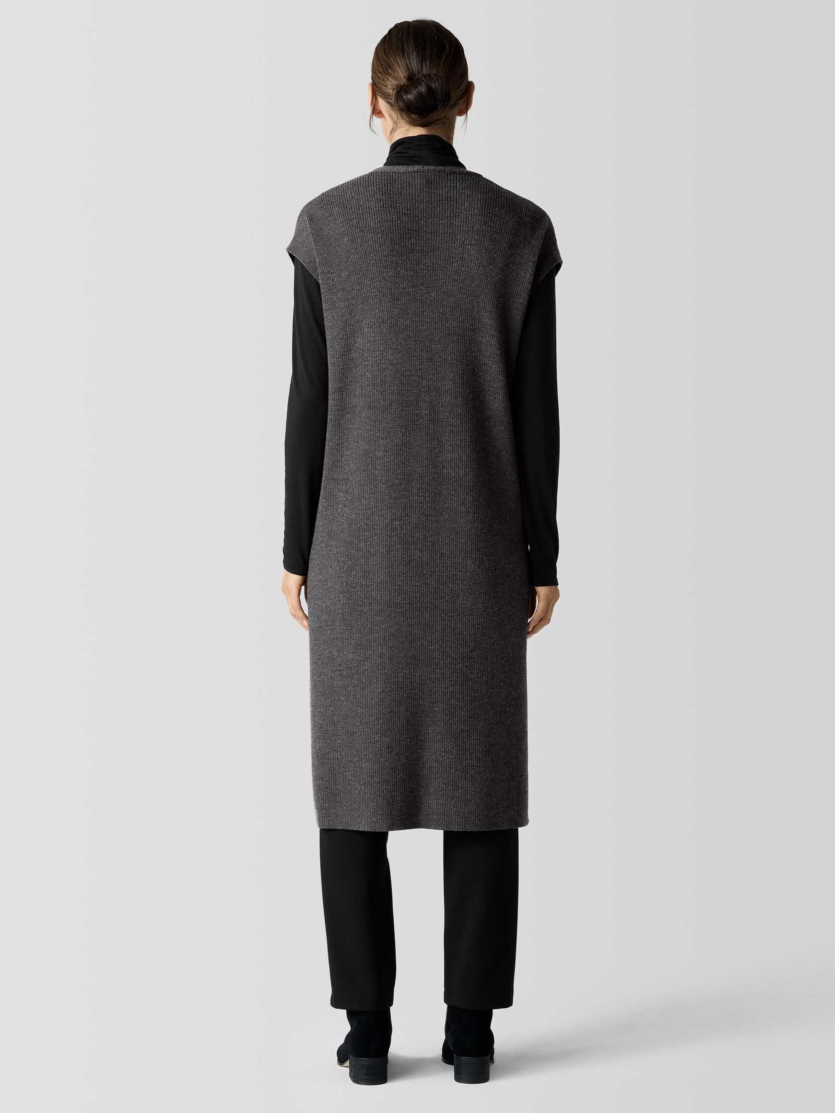 Merino Rib V-Neck Dress