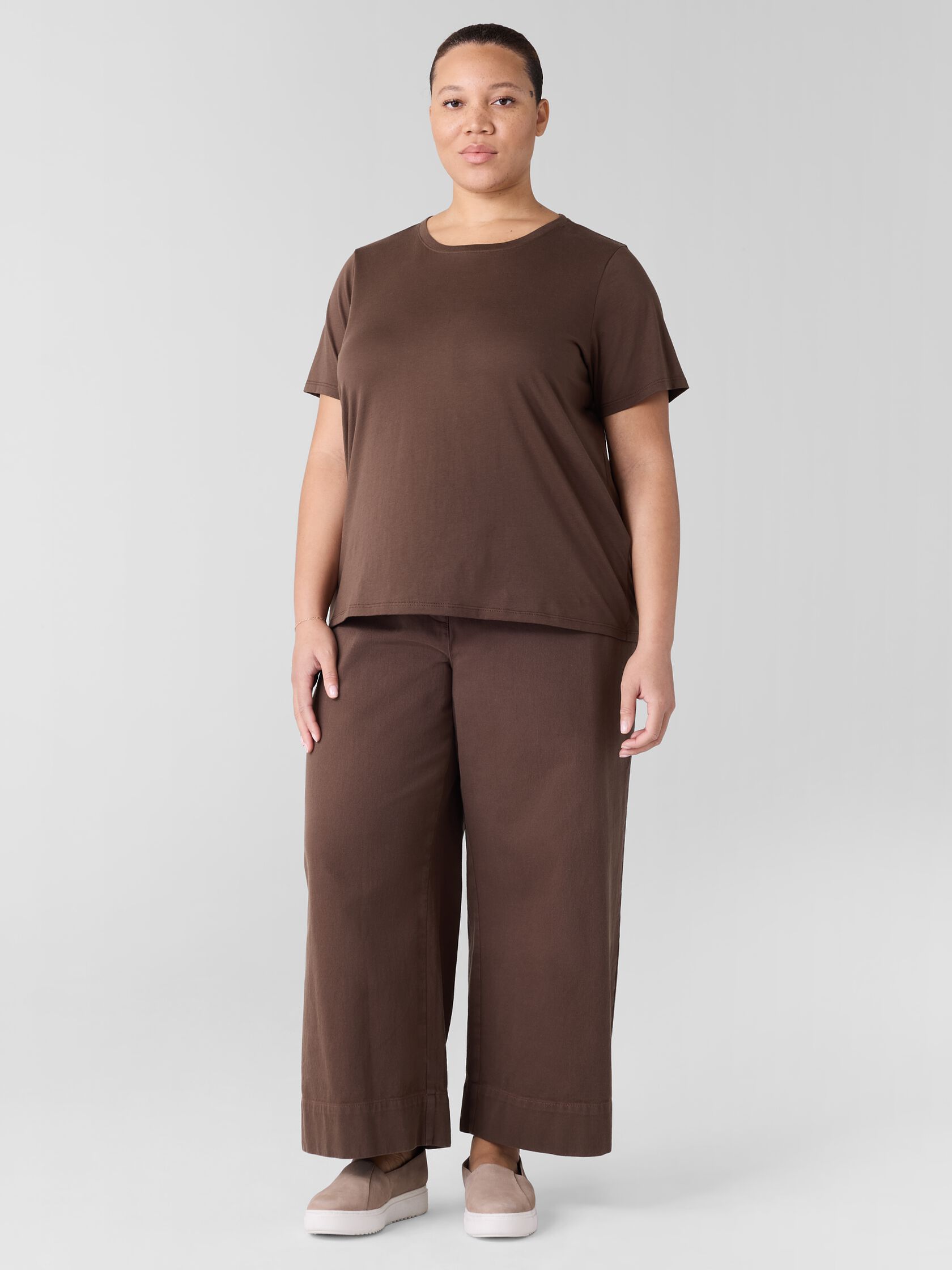 Organic Pima Cotton Jersey Round Neck Tee